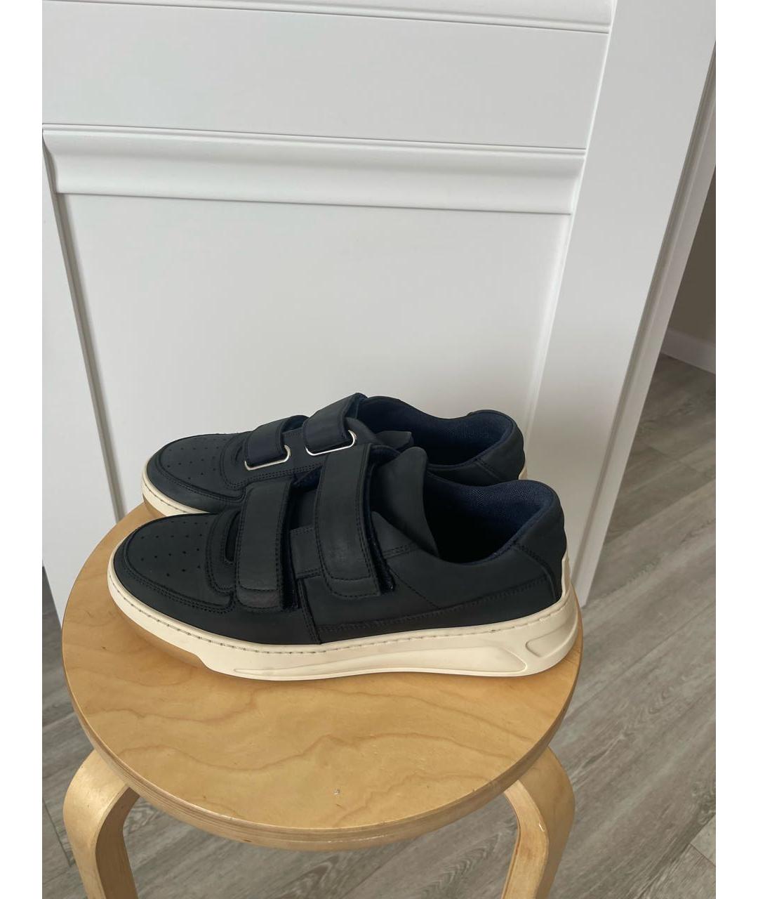 ACNE STUDIOS Черные низкие кроссовки / кеды, фото 3