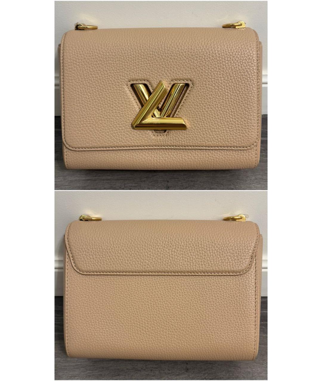 LOUIS VUITTON Бежевая кожаная сумка через плечо, фото 2