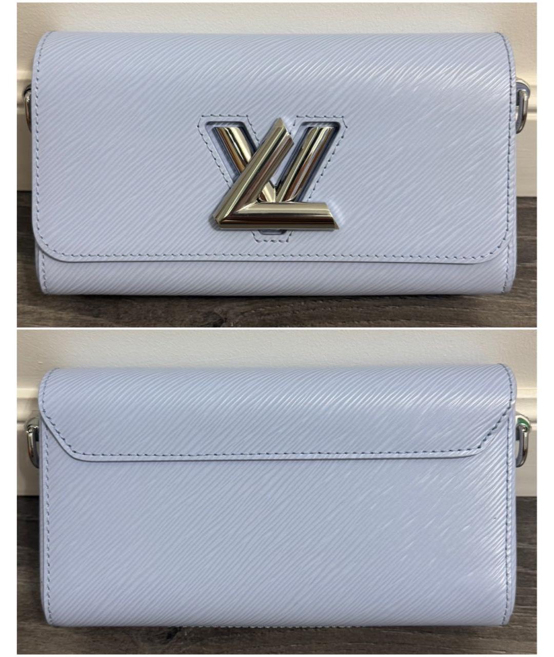 LOUIS VUITTON Голубая кожаная сумка через плечо, фото 2