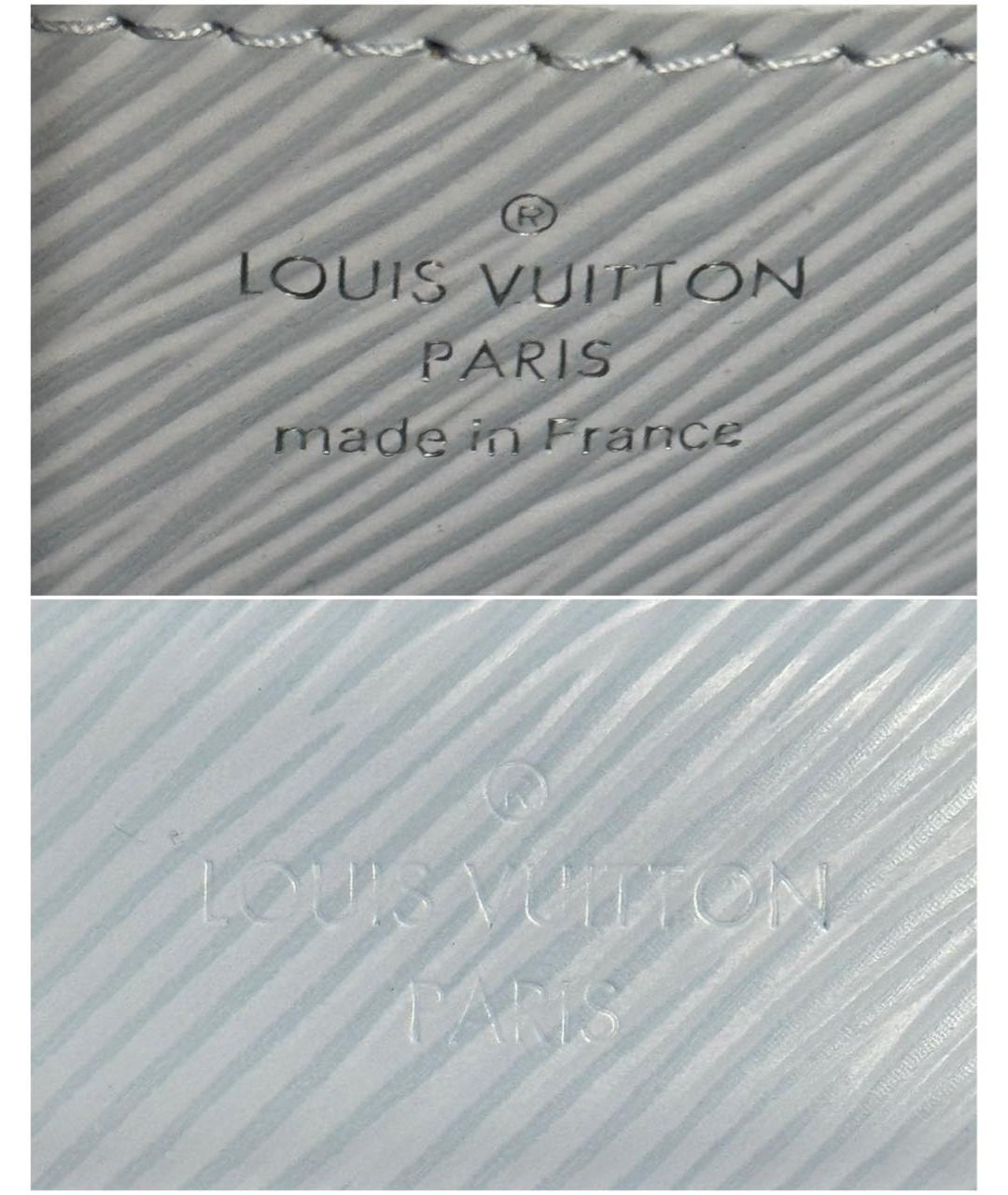 LOUIS VUITTON Голубая кожаная сумка через плечо, фото 7