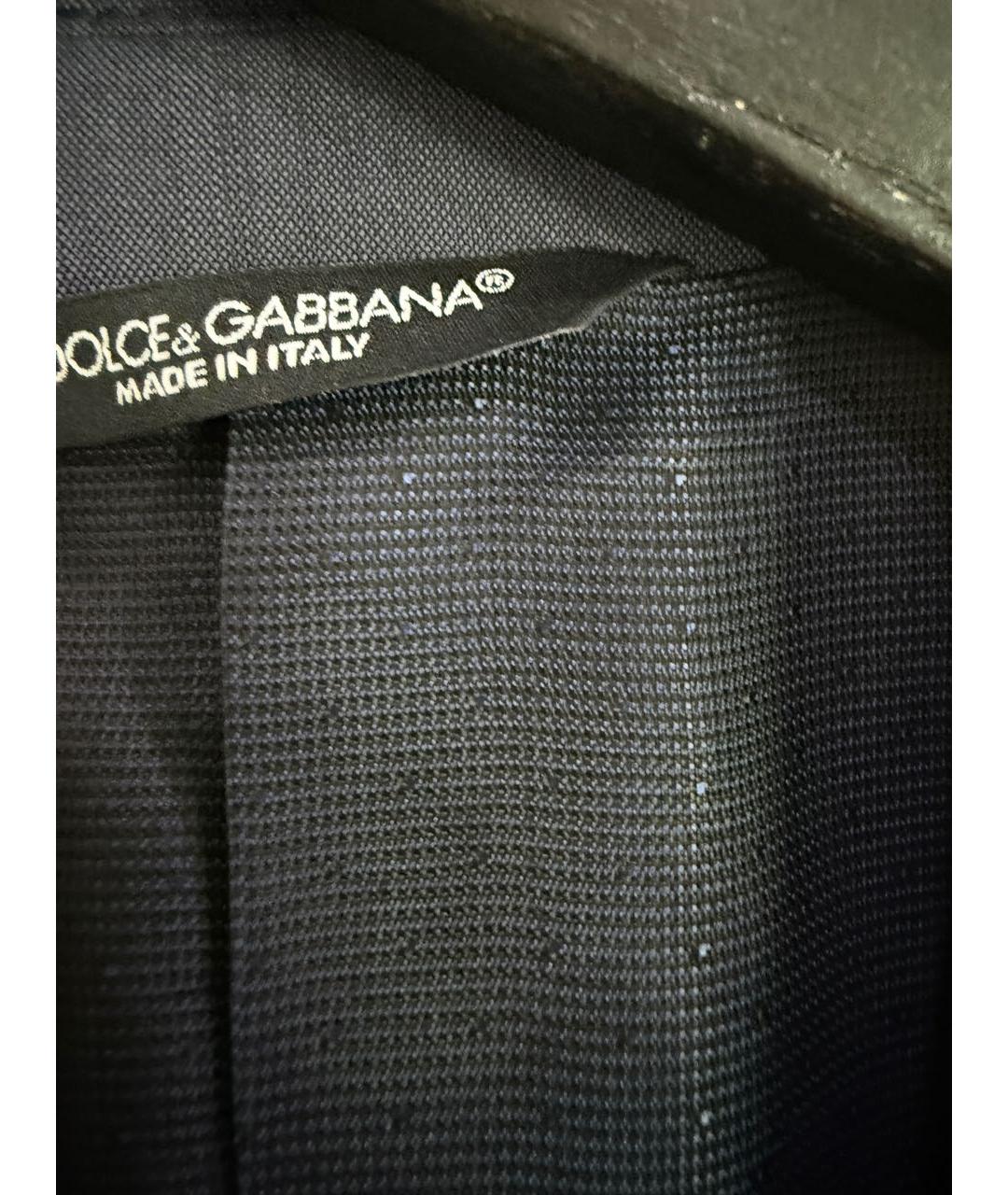DOLCE&GABBANA Темно-синий шерстяной пиджак, фото 7