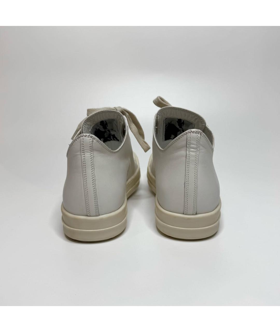 RICK OWENS Белые кожаные кеды, фото 4