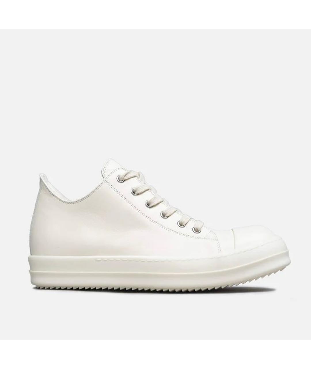 RICK OWENS Белые кожаные кеды, фото 8