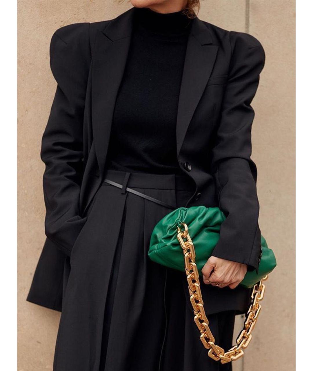 BOTTEGA VENETA Зеленая кожаная сумка через плечо, фото 5