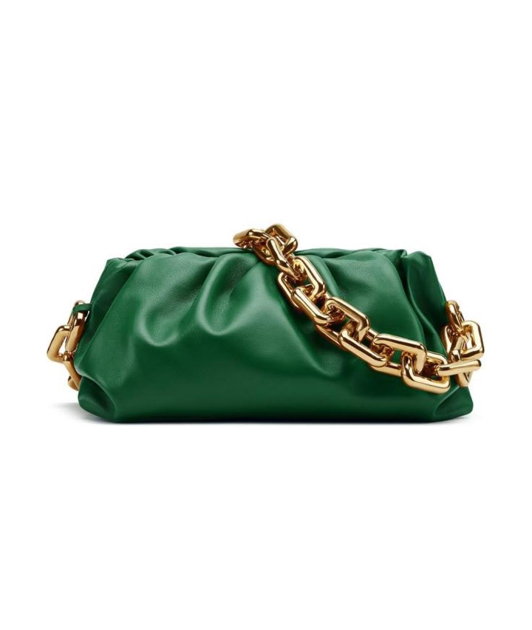 BOTTEGA VENETA Зеленая кожаная сумка через плечо, фото 9