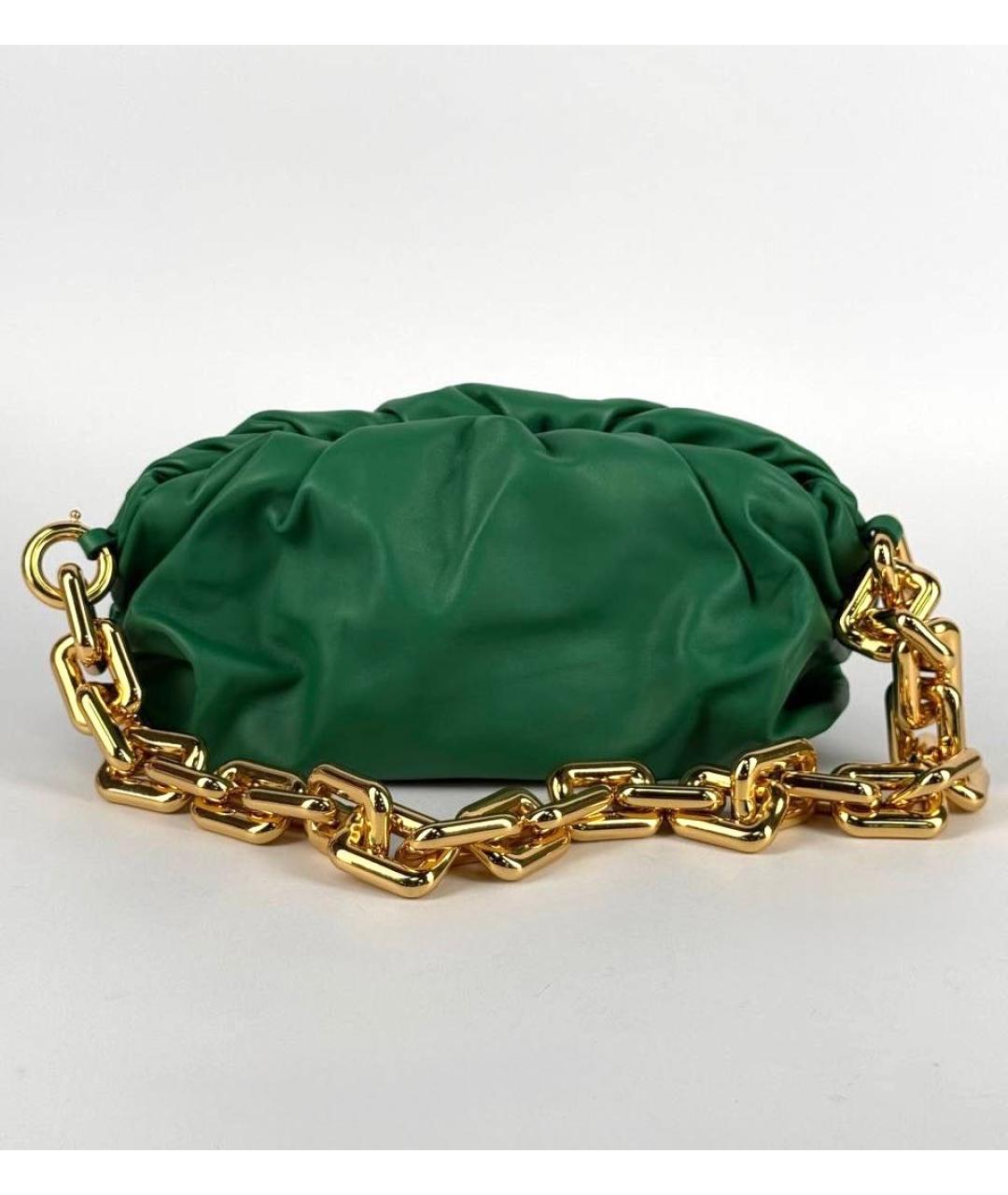 BOTTEGA VENETA Зеленая кожаная сумка через плечо, фото 2