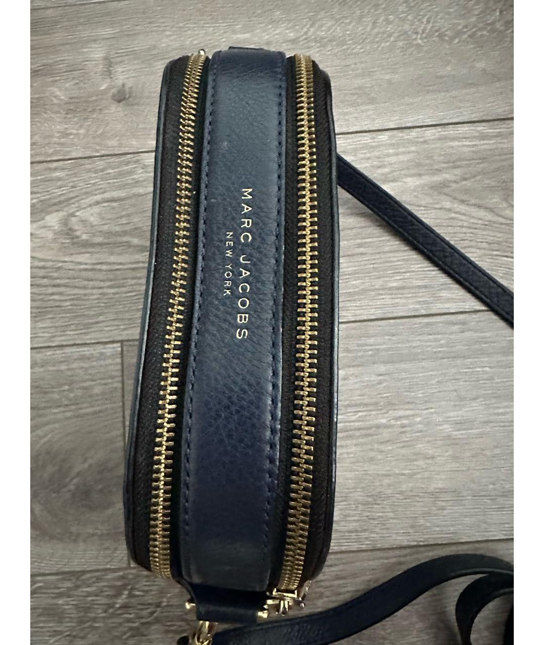 MARC JACOBS Темно-синяя кожаная сумка через плечо, фото 2