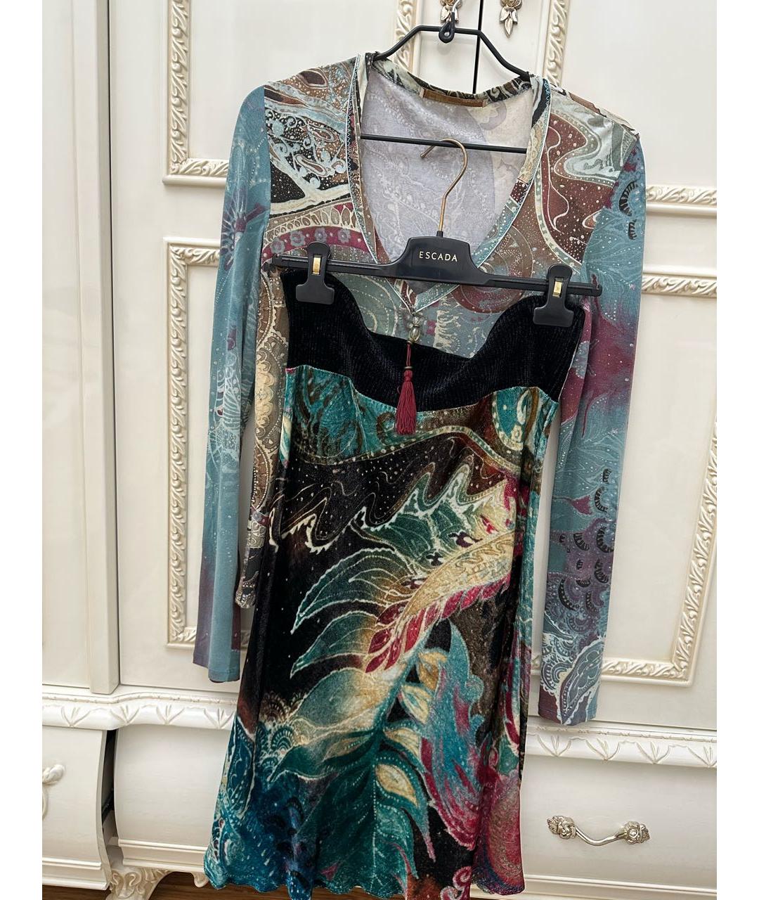 ROBERTO CAVALLI Велюровый костюм с юбками, фото 5