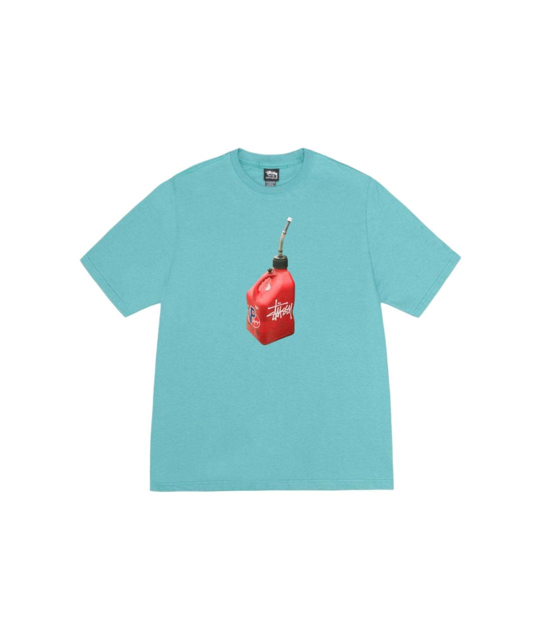 STUSSY Голубая хлопковая футболка, фото 1