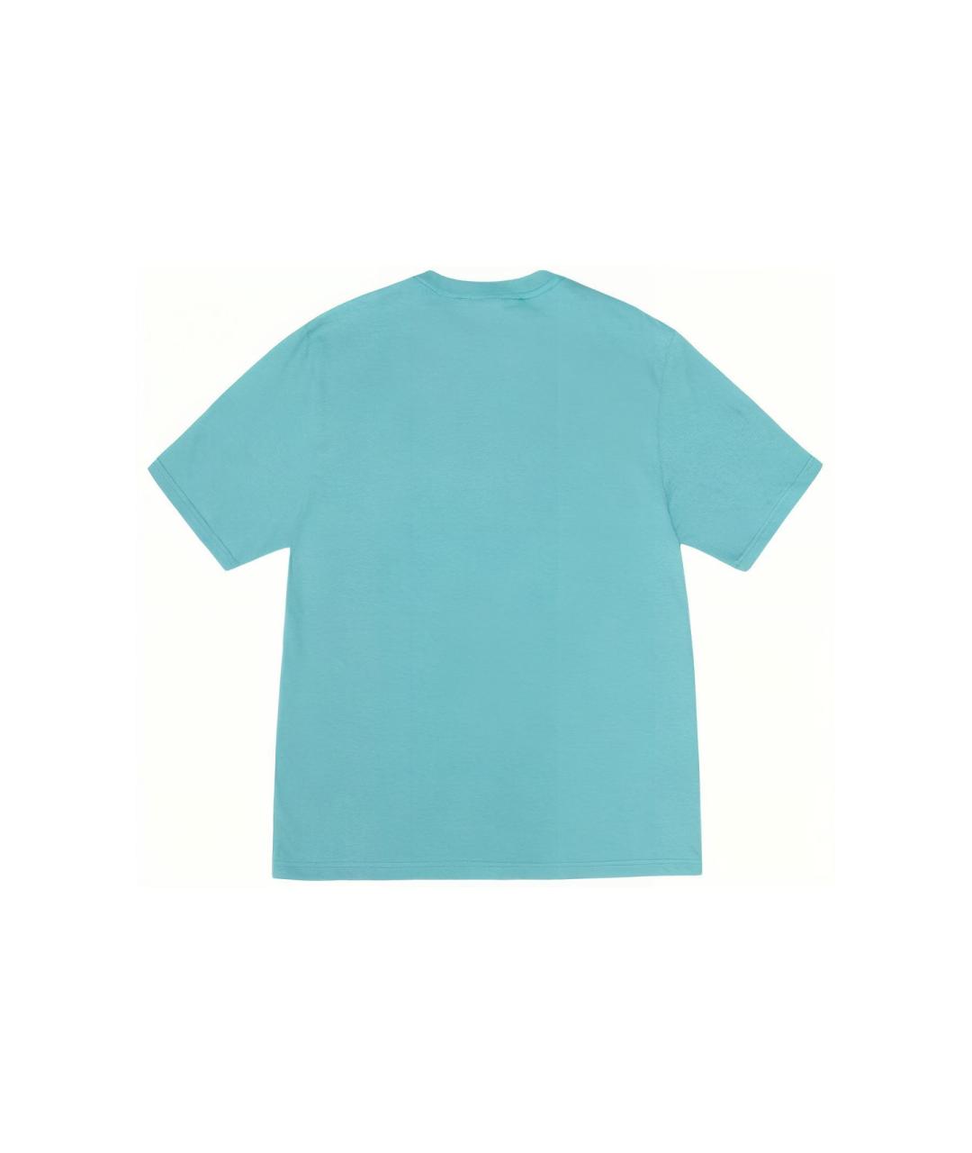 STUSSY Голубая хлопковая футболка, фото 2