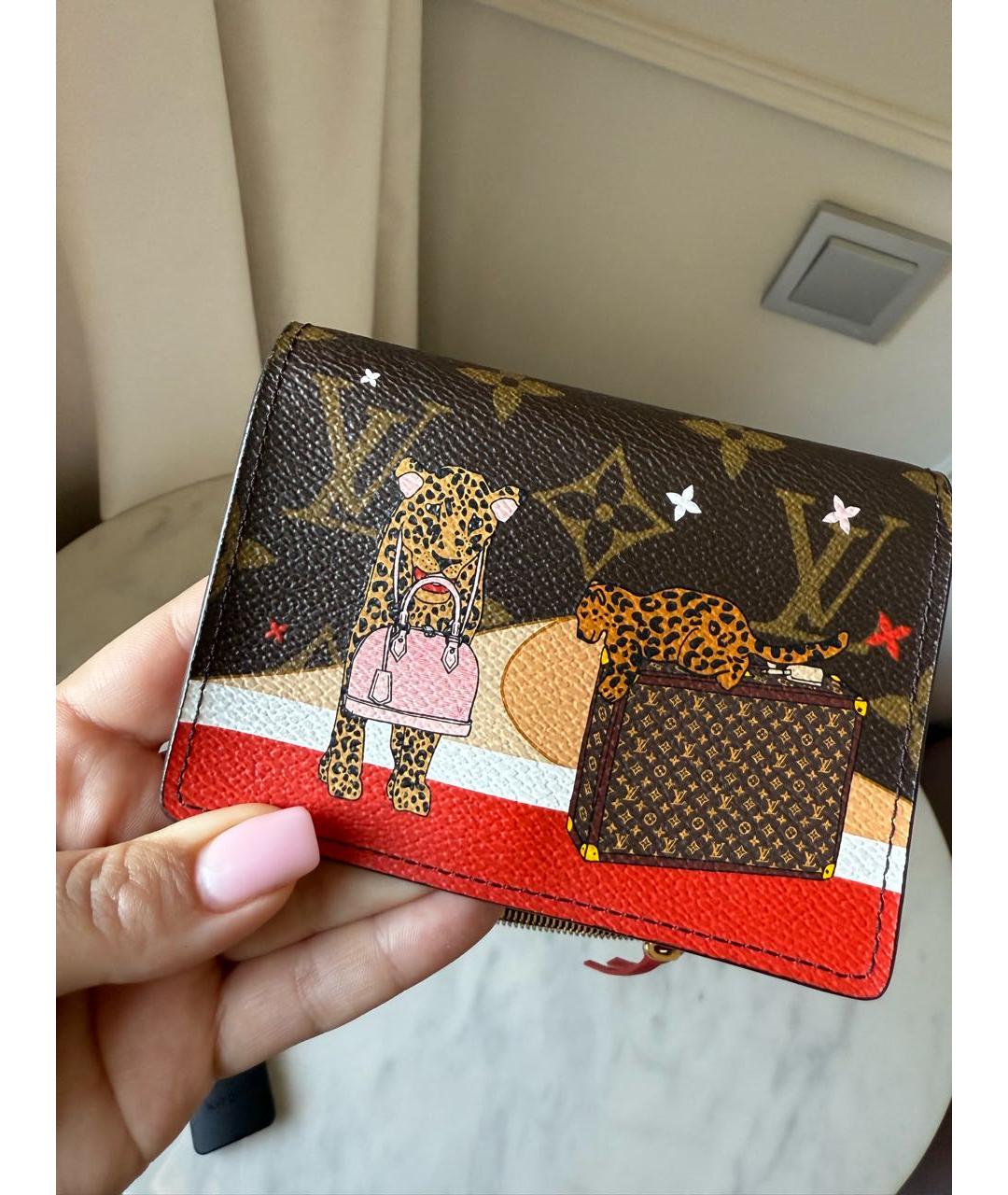 LOUIS VUITTON Коричневый кошелек, фото 6