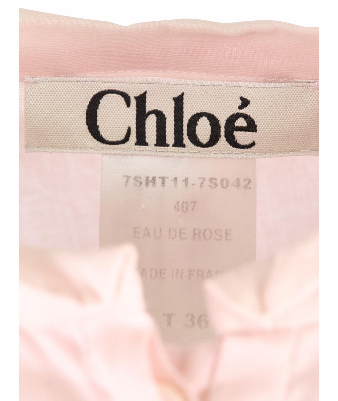 CHLOE Розовая хлопковая блузы, фото 7