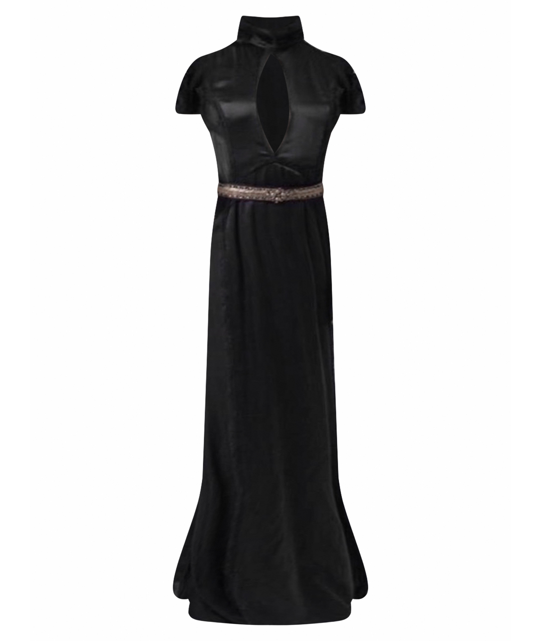 MONIQUE LHUILLIER Черное шелковое вечернее платье, фото 1