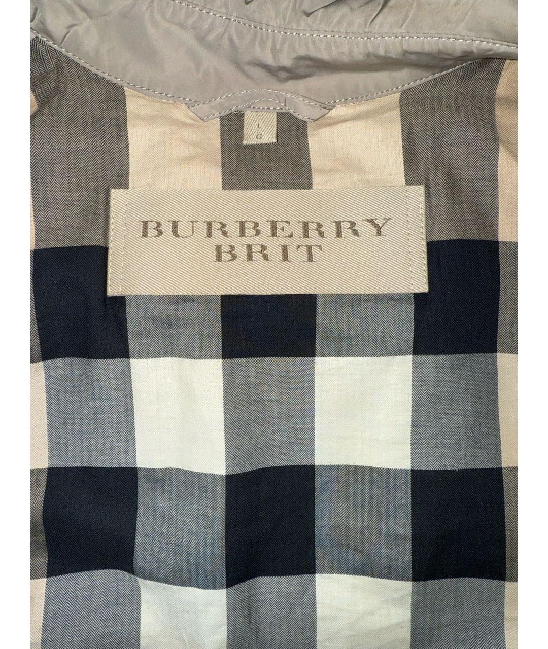 BURBERRY Бежевый полиэстеровый тренч / плащ, фото 3