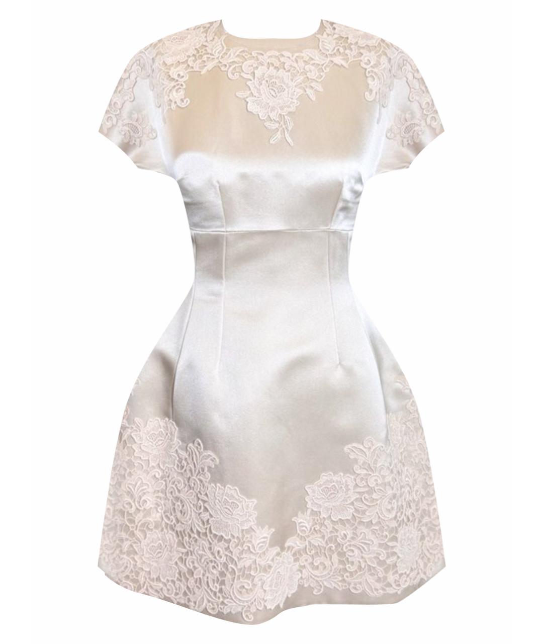 DOLCE&GABBANA Бежевое шелковое коктейльное платье, фото 1