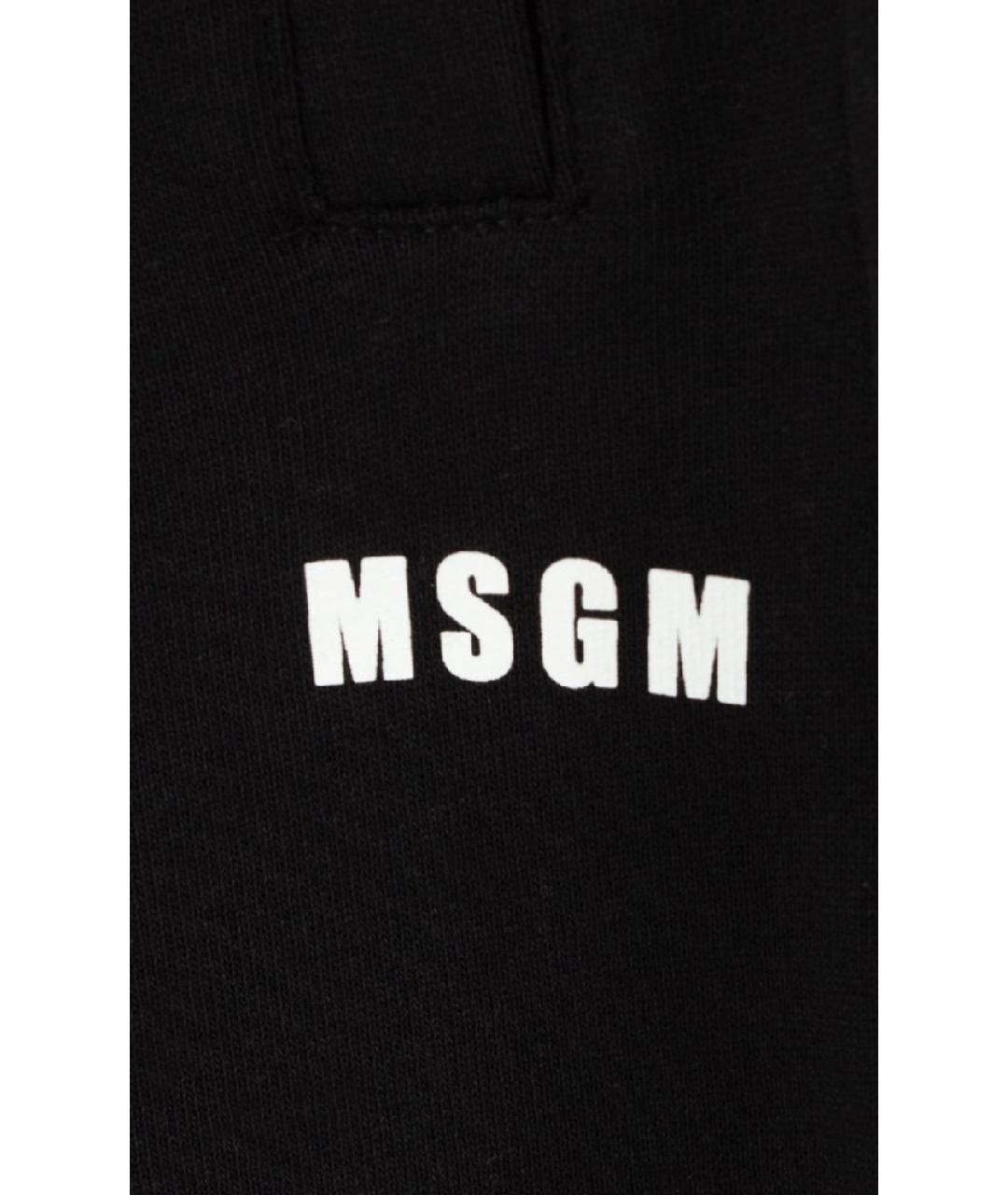 MSGM Черные хлопковые спортивные брюки и шорты, фото 4