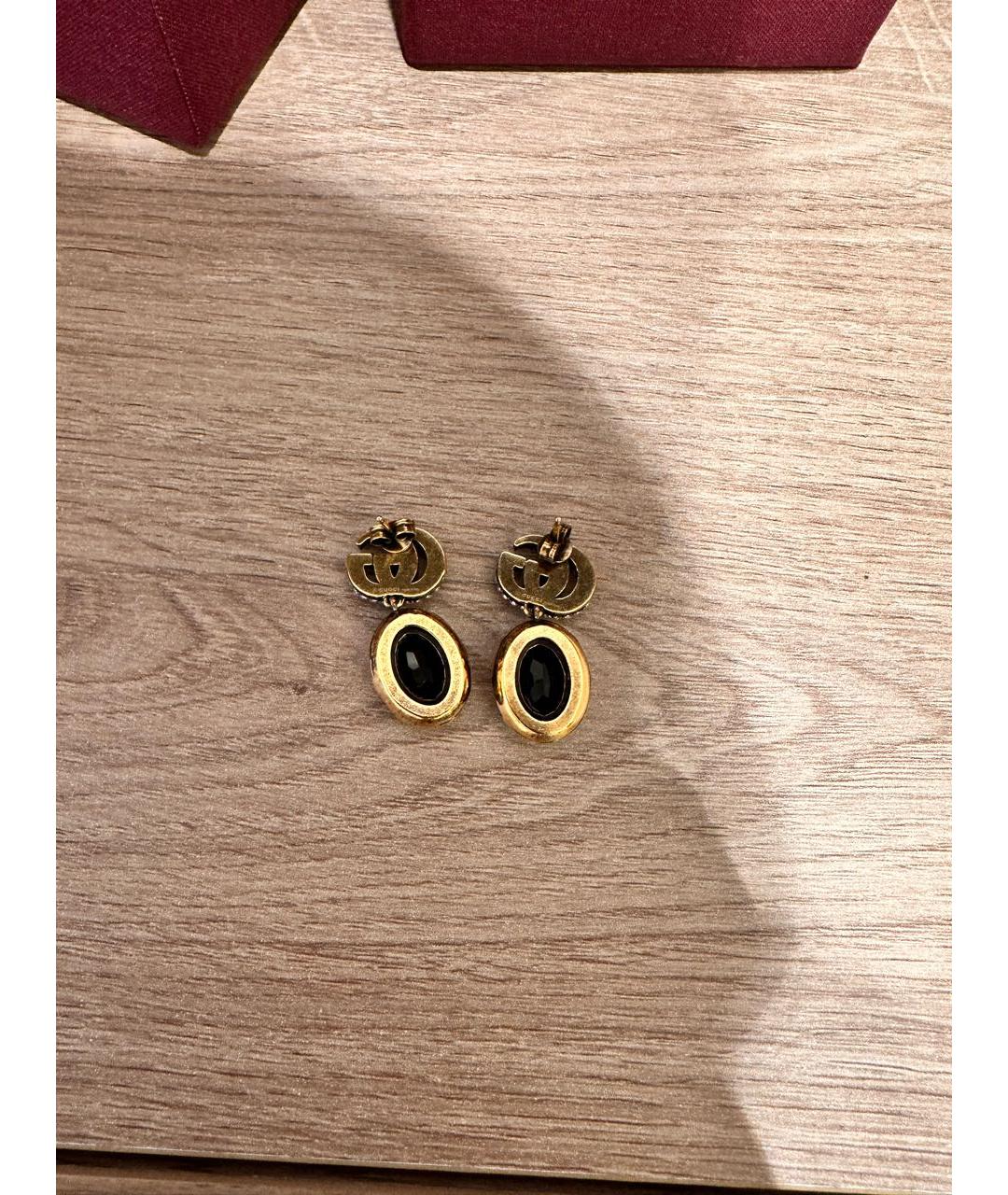 GUCCI Черные металлические серьги, фото 3