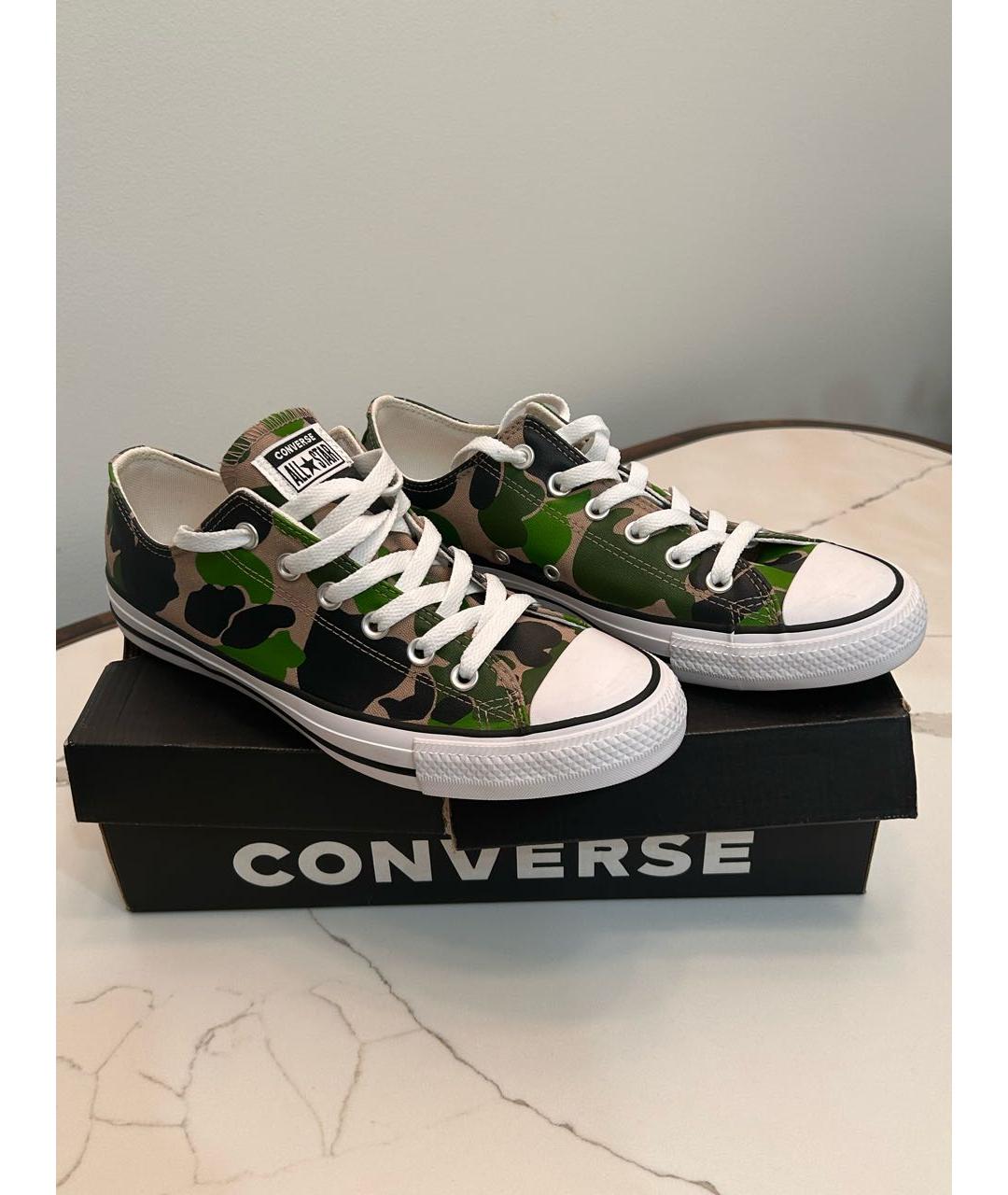 CONVERSE Хаки текстильные низкие кроссовки / кеды, фото 7
