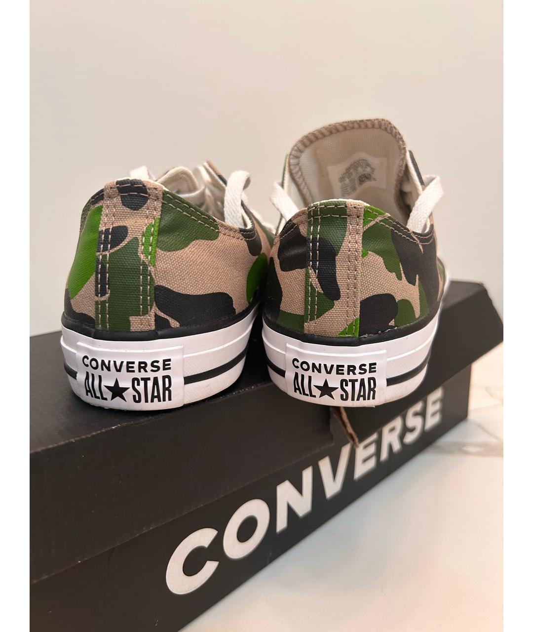 CONVERSE Хаки текстильные низкие кроссовки / кеды, фото 2