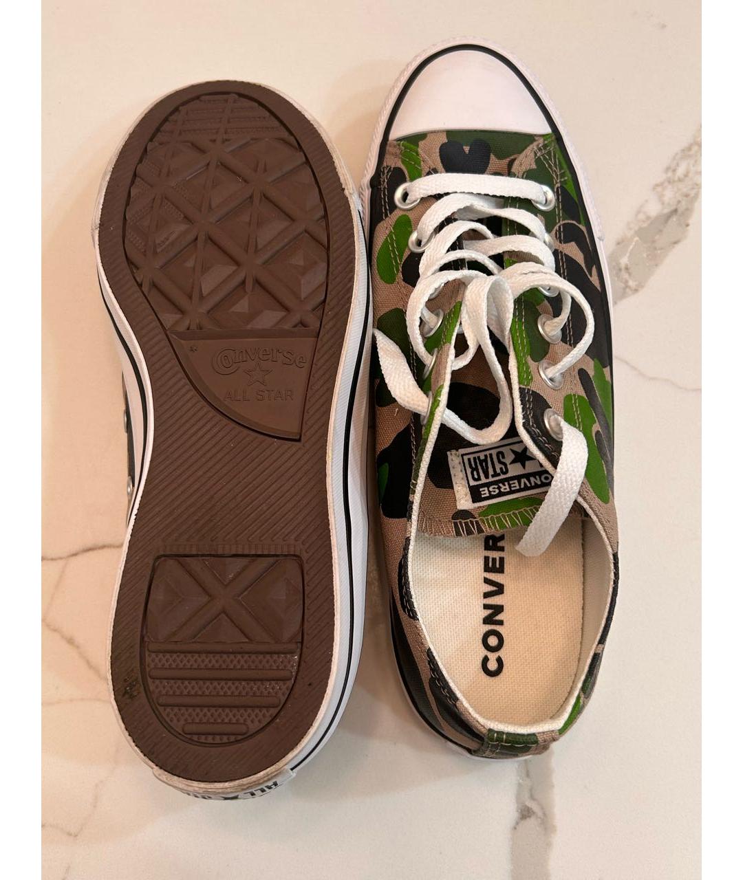 CONVERSE Хаки текстильные низкие кроссовки / кеды, фото 4