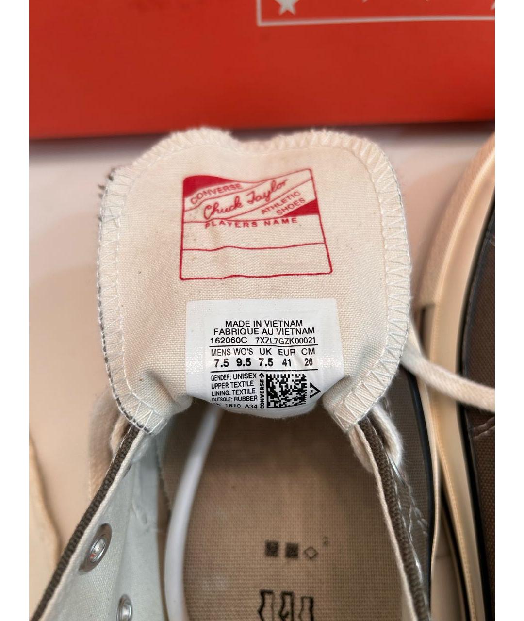 CONVERSE Хаки текстильные низкие кроссовки / кеды, фото 3