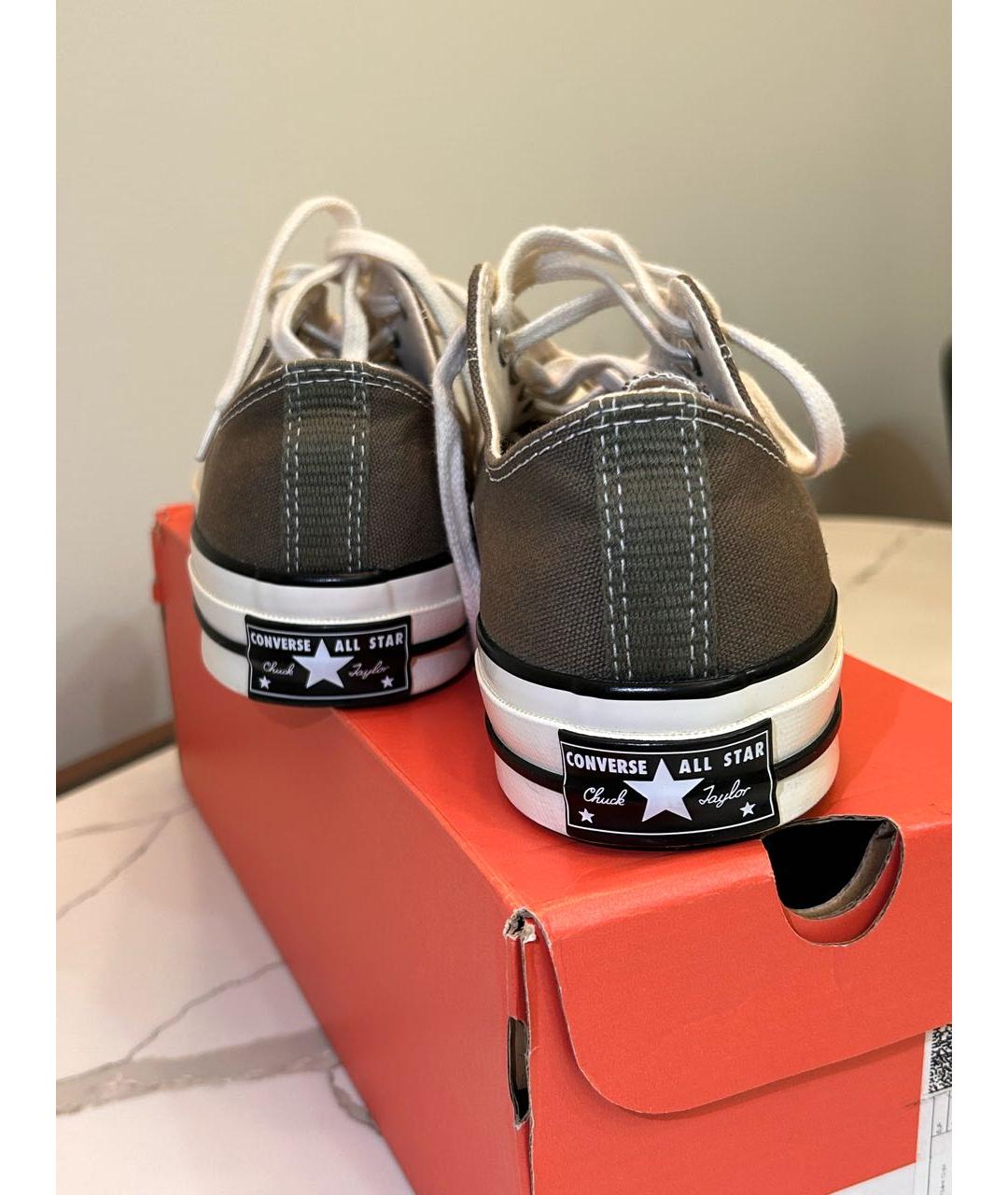 CONVERSE Хаки текстильные низкие кроссовки / кеды, фото 2