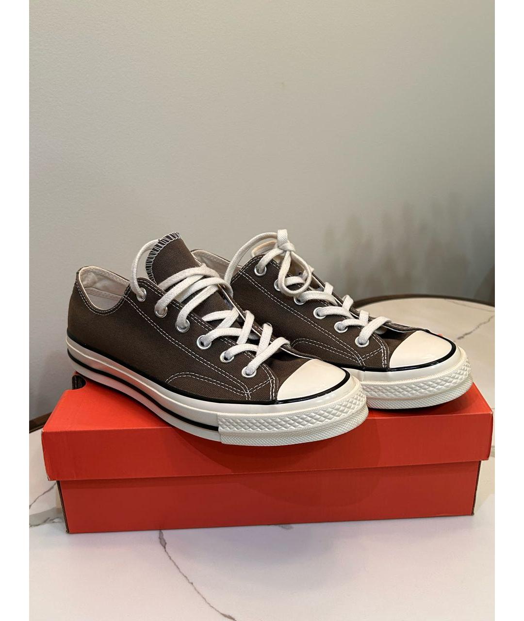CONVERSE Хаки текстильные низкие кроссовки / кеды, фото 7