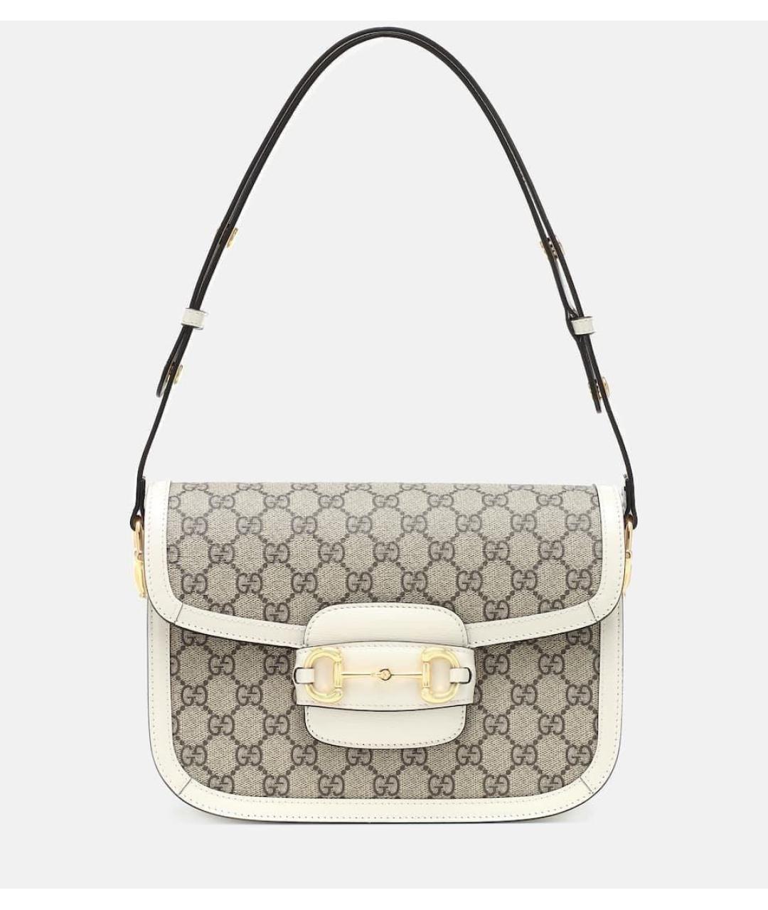 GUCCI Бежевая кожаная сумка через плечо, фото 9