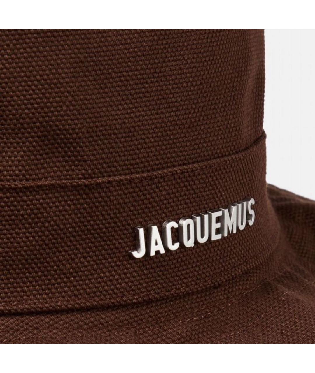 JACQUEMUS Коричневая хлопковая панама, фото 3