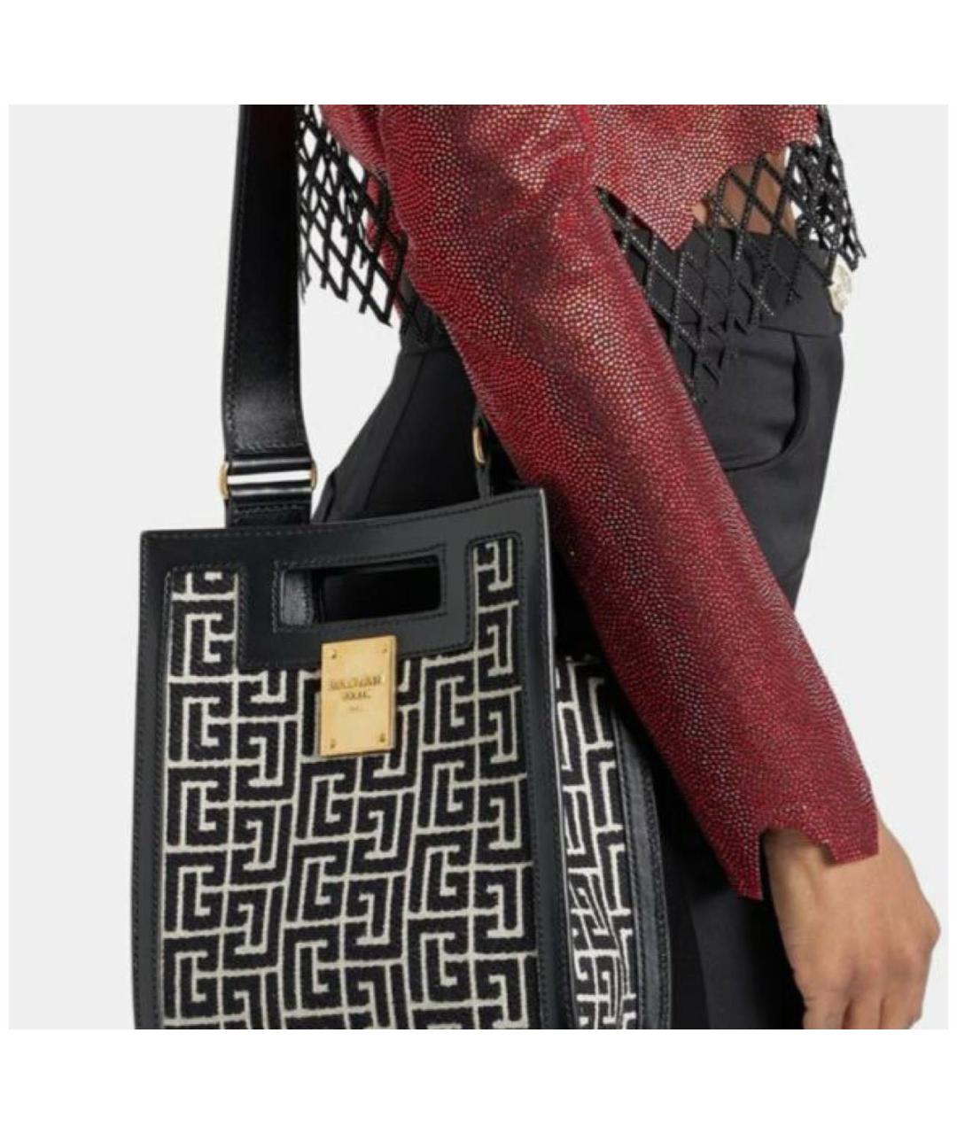 BALMAIN Мульти тканевая сумка с короткими ручками, фото 8