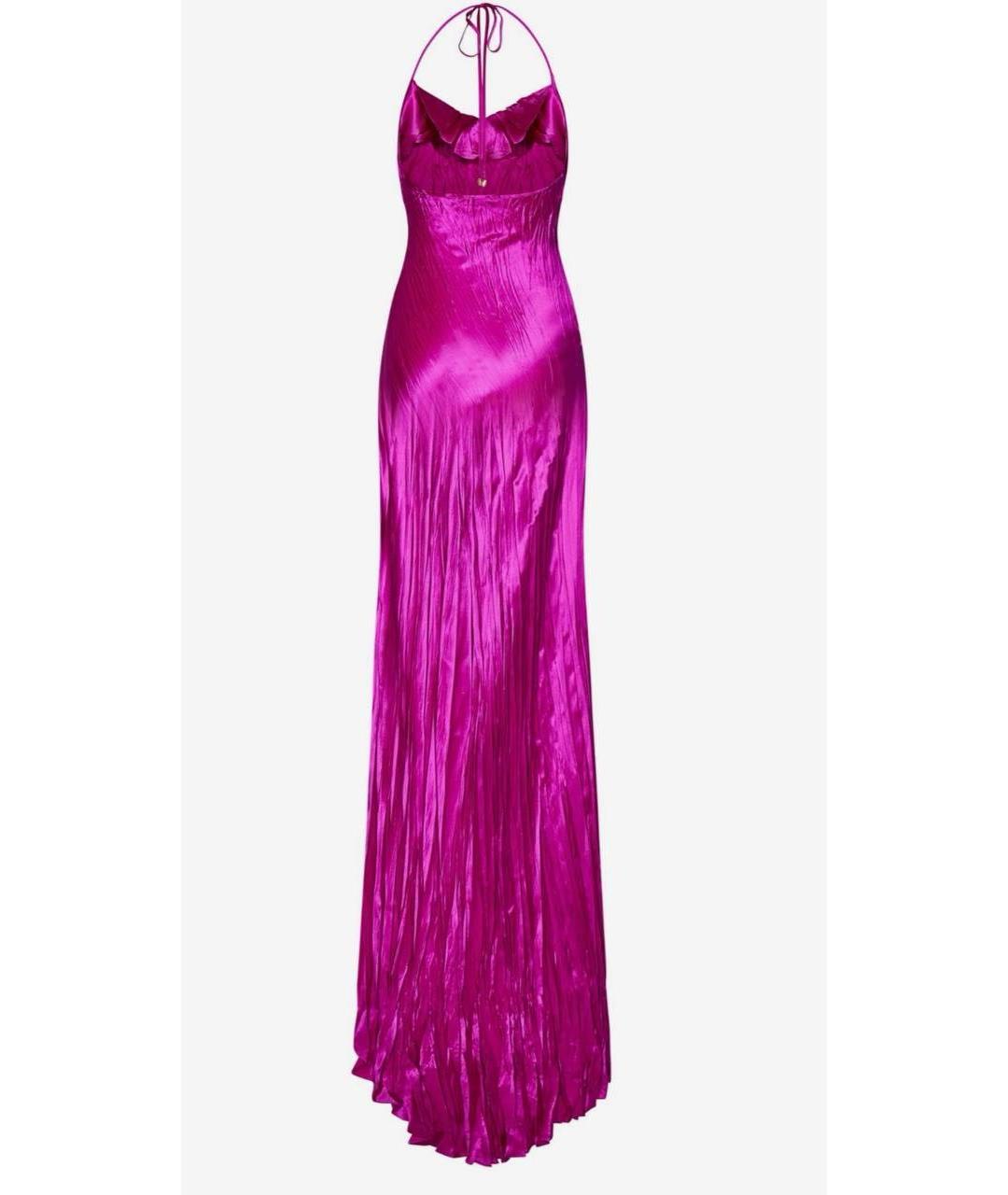 ROBERTO CAVALLI Фуксия шелковое платье, фото 2