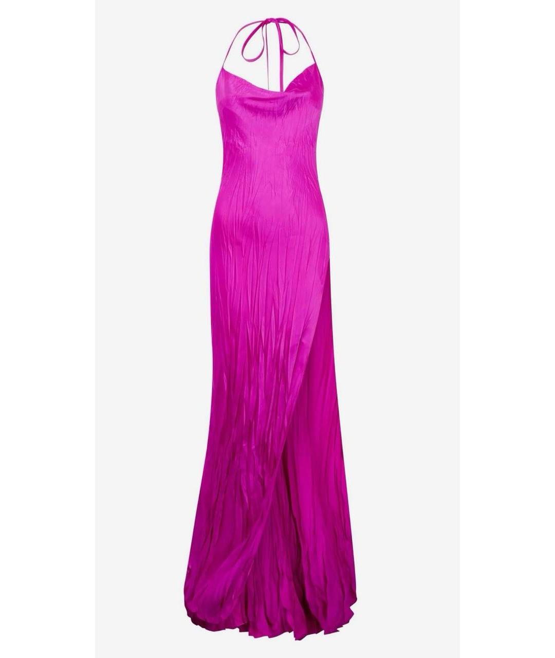 ROBERTO CAVALLI Фуксия шелковое платье, фото 7