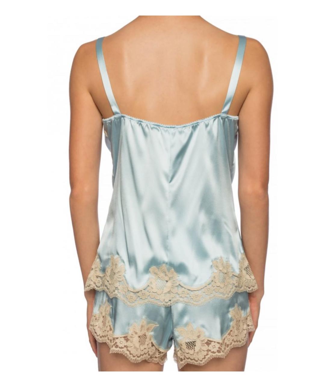 DOLCE&GABBANA Бирюзовая шелковая пижама, фото 3