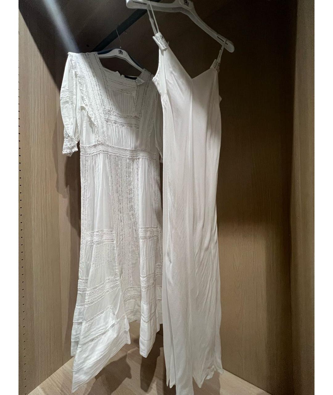 POLO RALPH LAUREN Белое хлопковое повседневное платье, фото 4