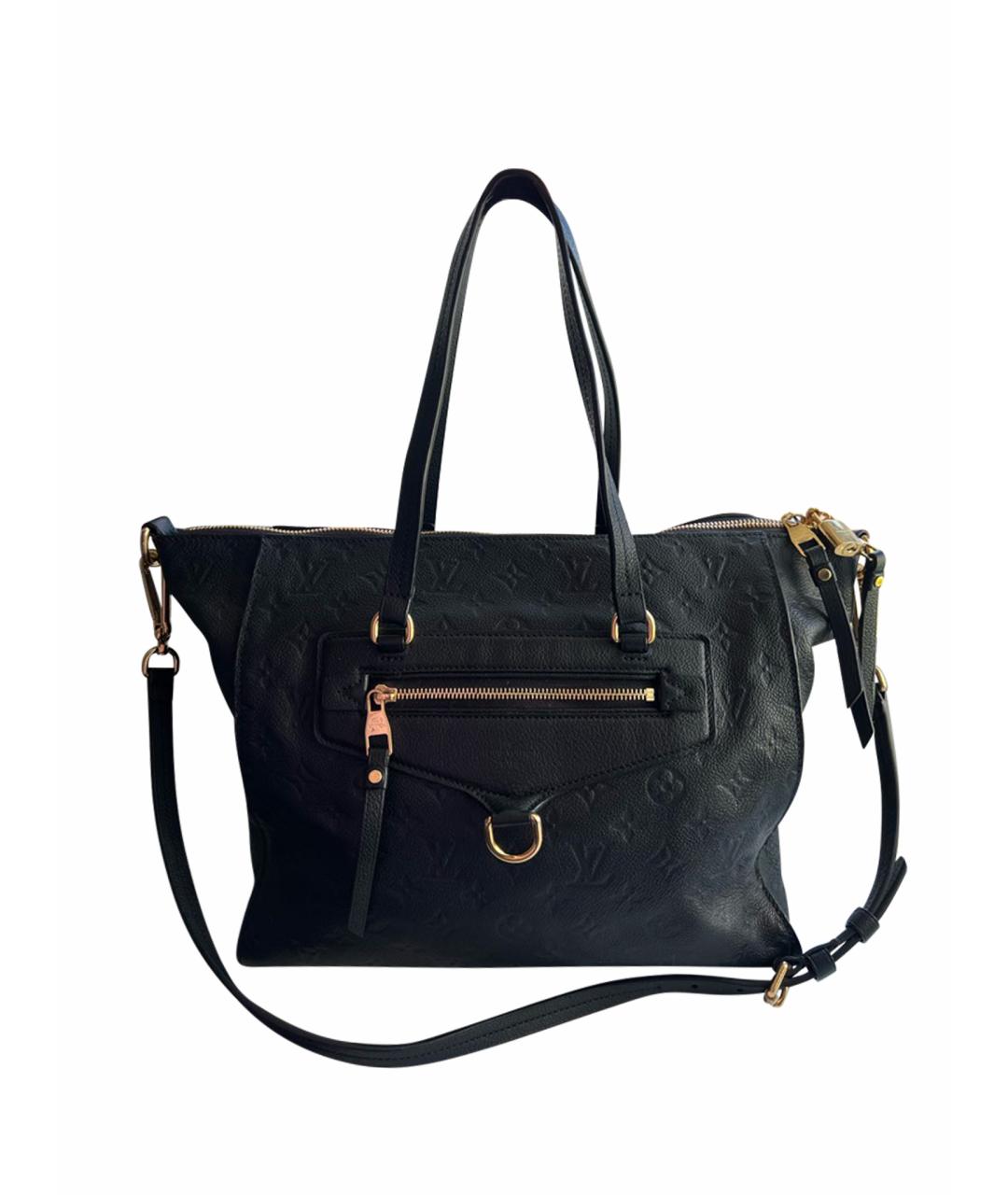 LOUIS VUITTON Черная кожаная сумка тоут, фото 1