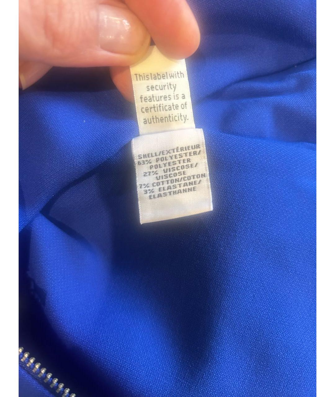 DIANE VON FURSTENBERG Синее полиэстеровое повседневное платье, фото 6