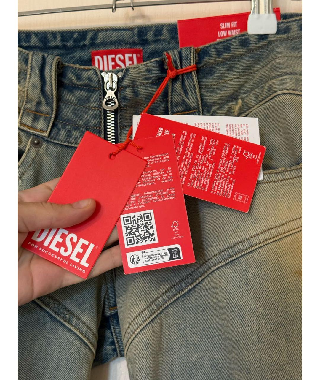 DIESEL Синие ботфорты, фото 7