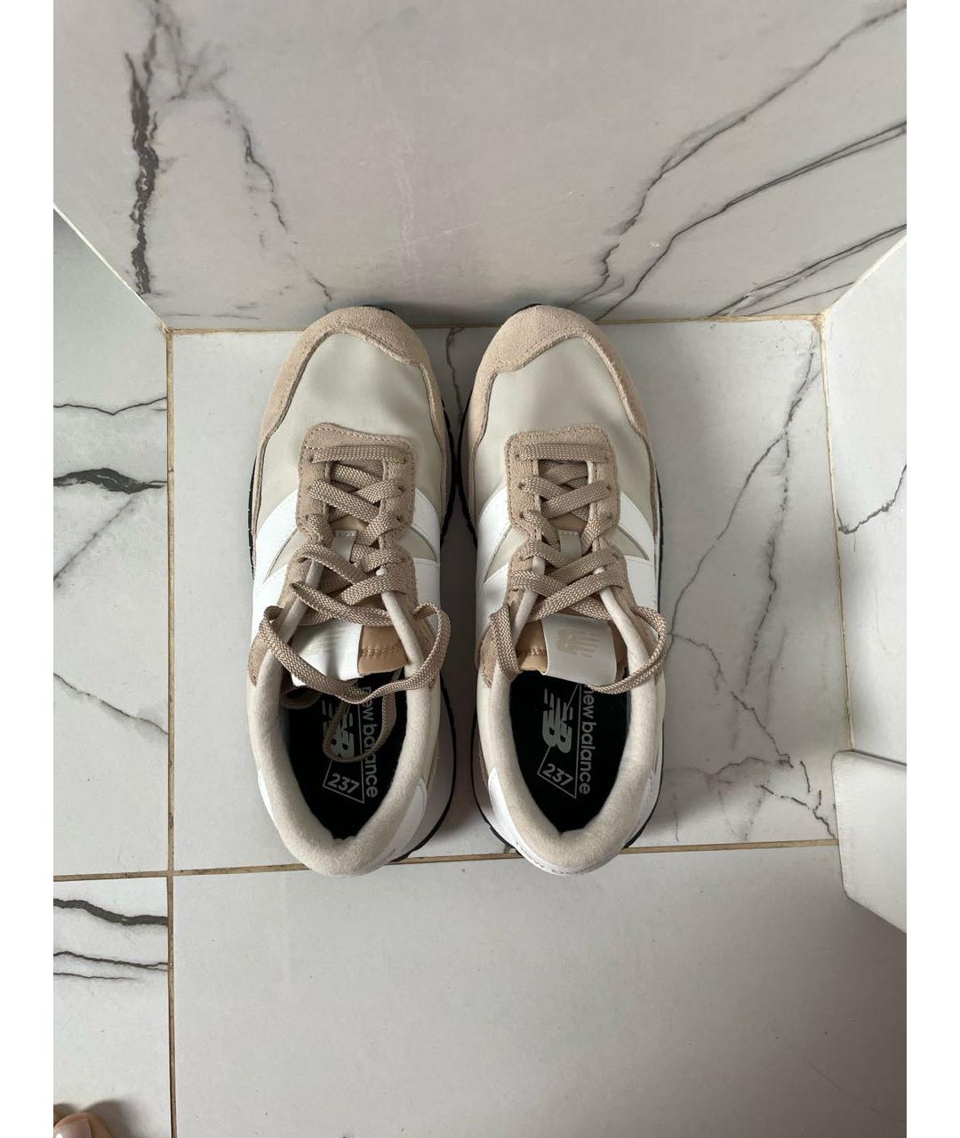NEW BALANCE Бежевые замшевые кроссовки, фото 3