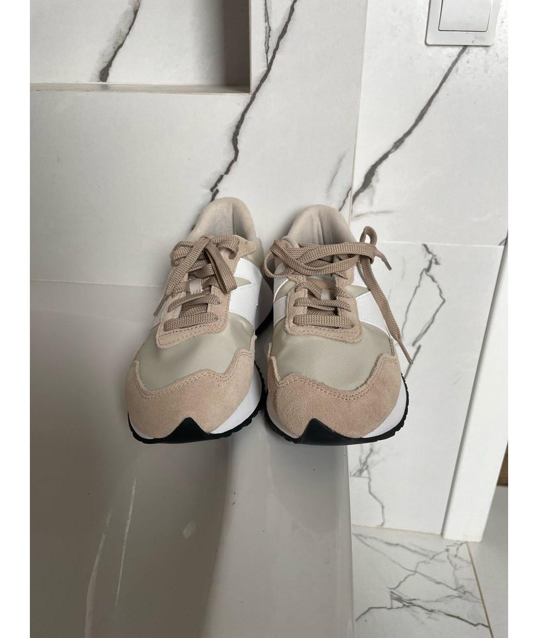 NEW BALANCE Бежевые замшевые кроссовки, фото 2