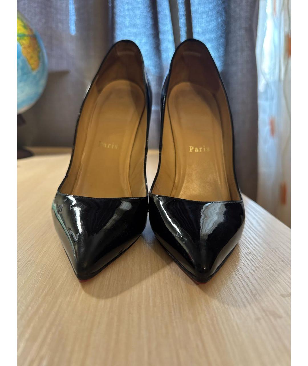 CHRISTIAN LOUBOUTIN Черные туфли из лакированной кожи, фото 6