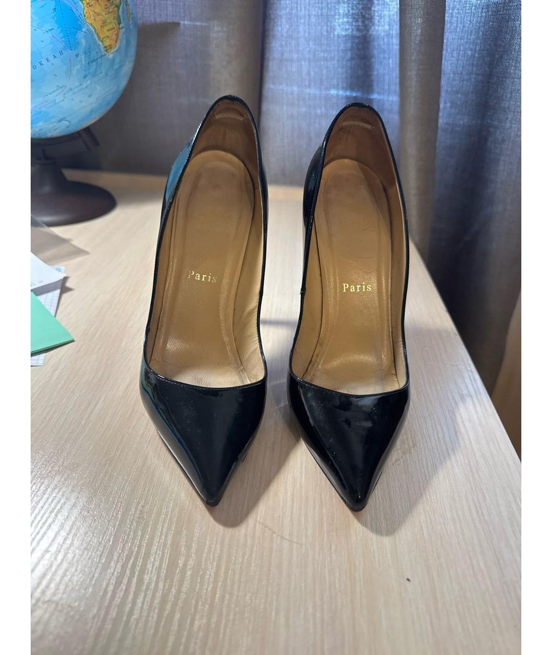 CHRISTIAN LOUBOUTIN Черные туфли из лакированной кожи, фото 2