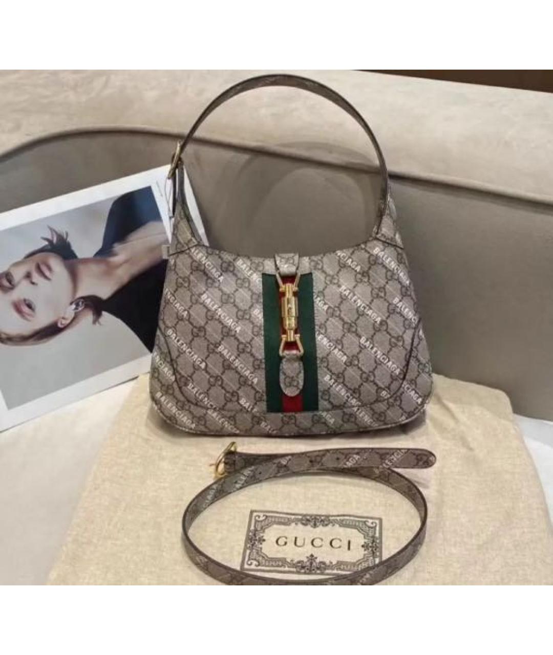 GUCCI Бежевая сумка с короткими ручками, фото 7