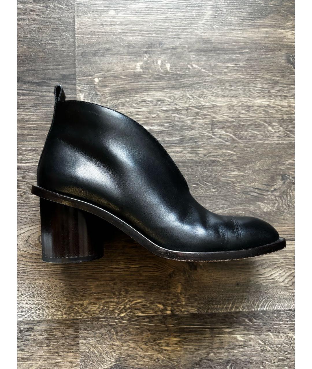 CELINE Черные кожаные ботильоны, фото 6