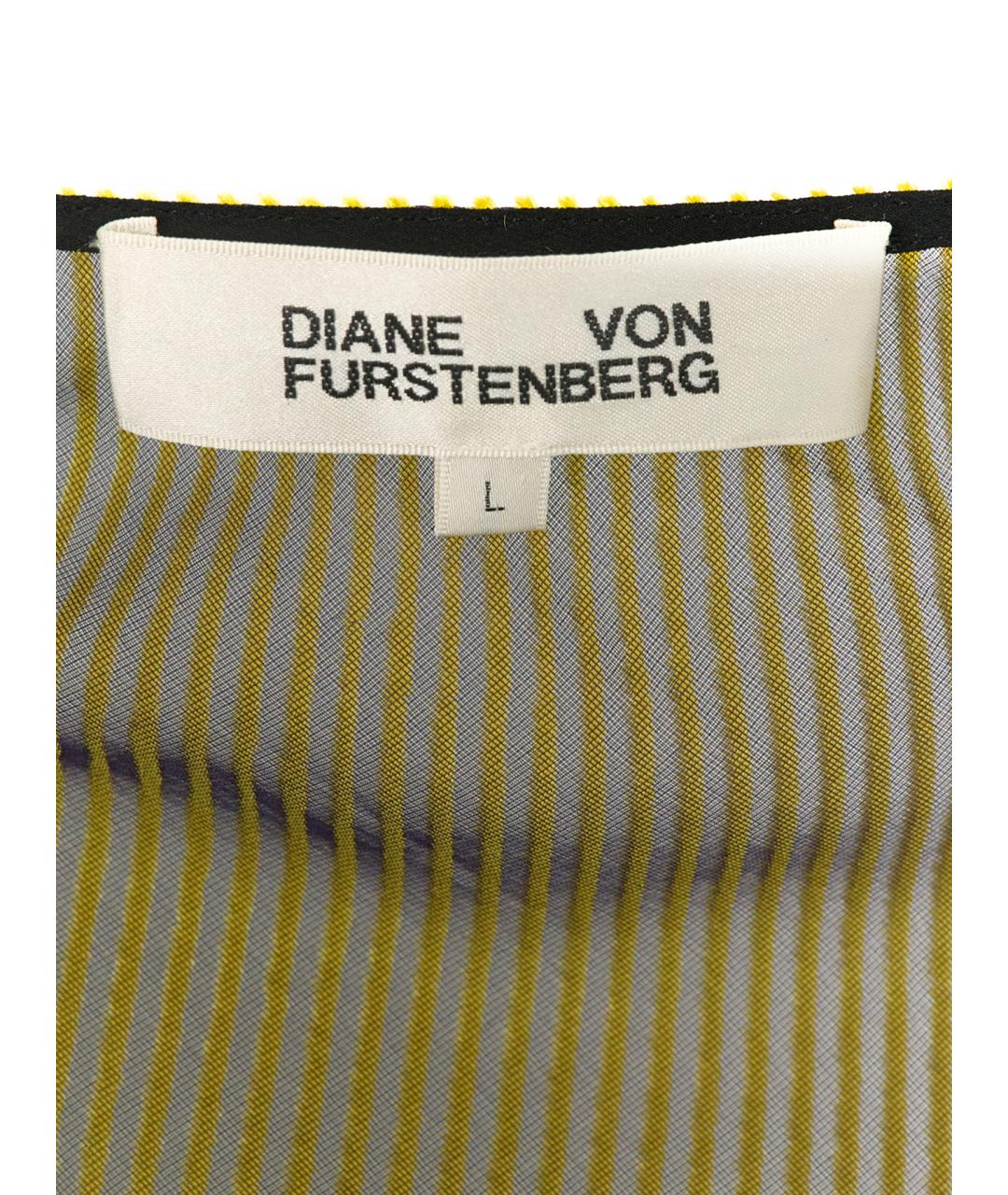 DIANE VON FURSTENBERG Желтая вискозная блузы, фото 7