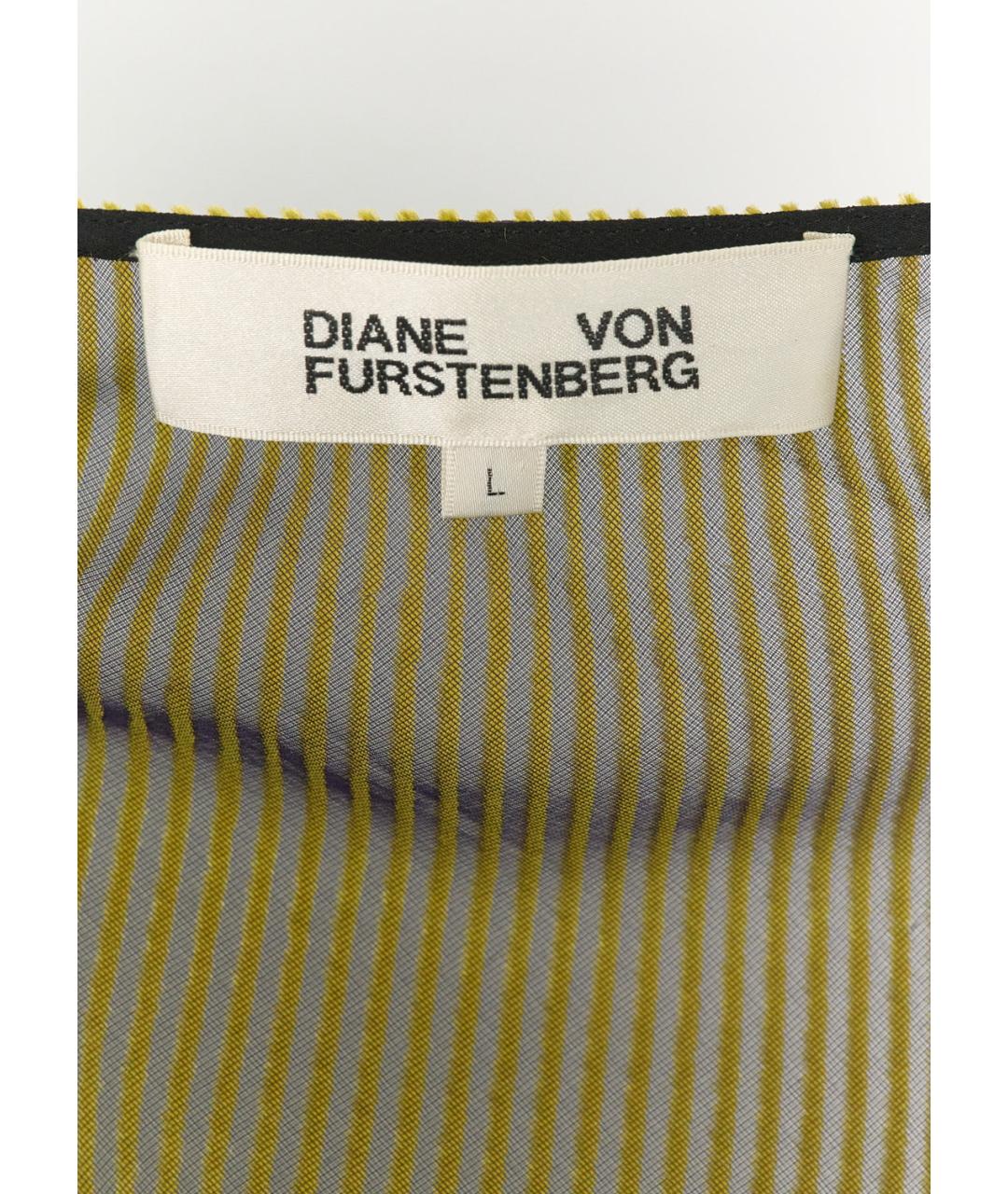 DIANE VON FURSTENBERG Желтая вискозная блузы, фото 3
