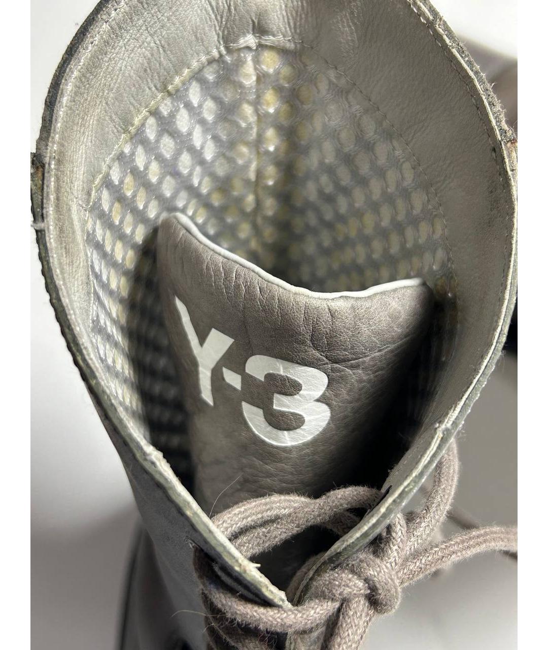 Y-3 Серые кожаные ботинки, фото 9