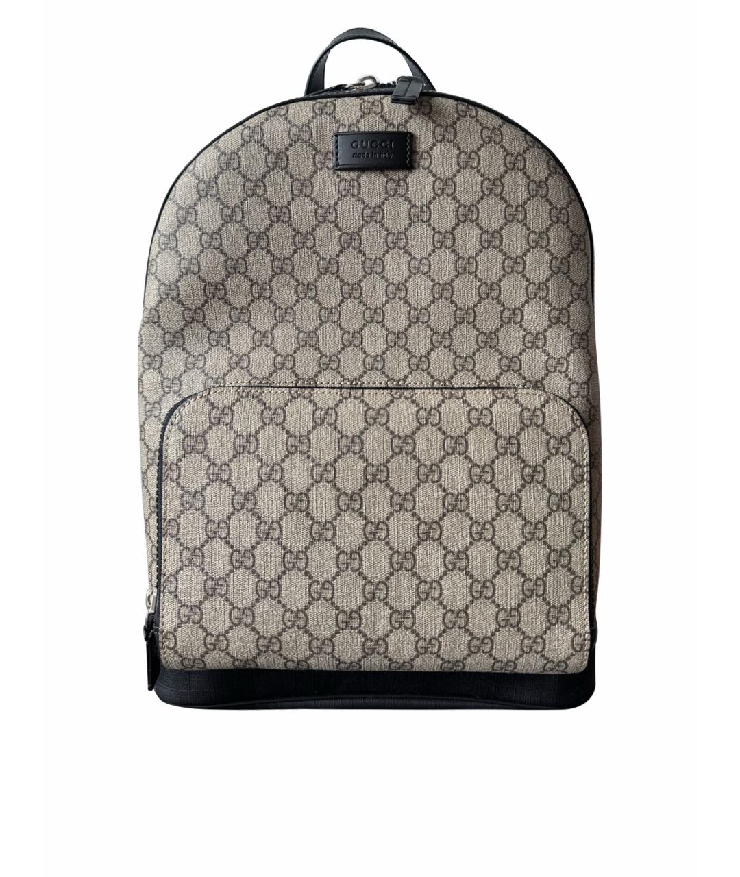GUCCI Бежевый тканевый рюкзак, фото 1
