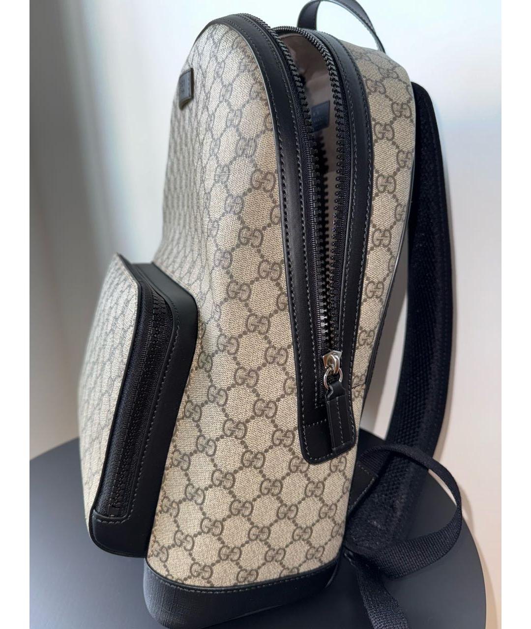 GUCCI Бежевый тканевый рюкзак, фото 2