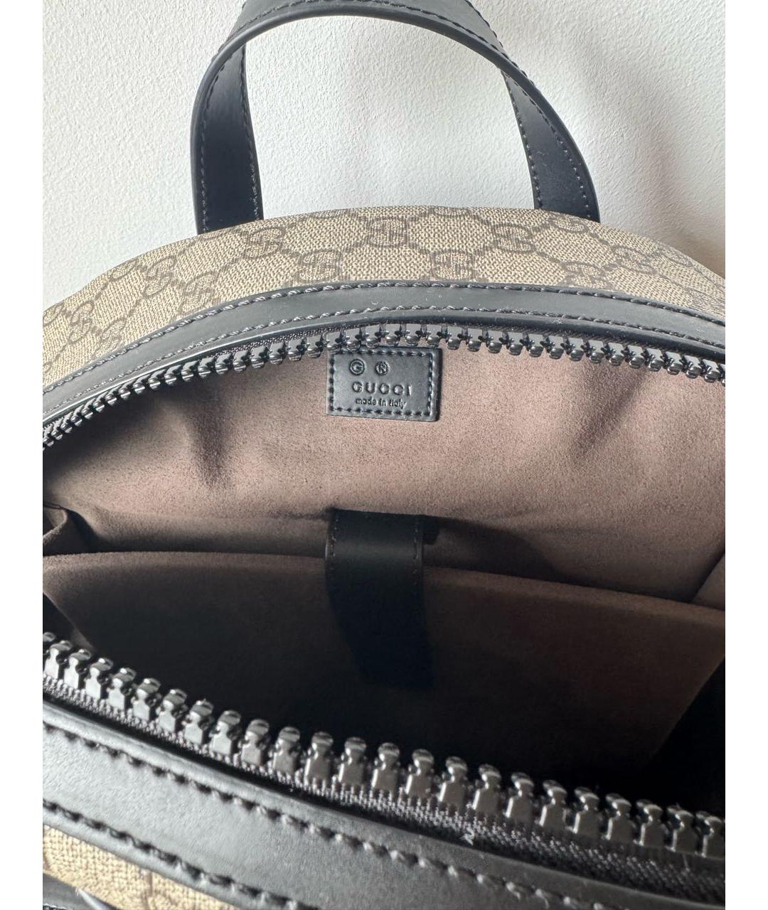 GUCCI Бежевый тканевый рюкзак, фото 3