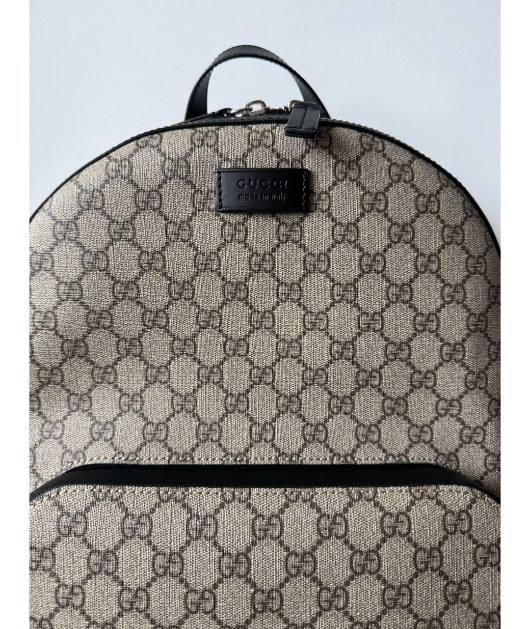 GUCCI Бежевый тканевый рюкзак, фото 4